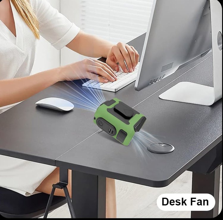 BreezeRig in use — Working at a Desk